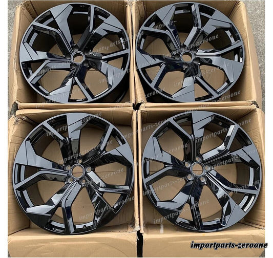 1点限り 20インチ グロス ブラック ホイール フォルクスワーゲン アルテオン 20x8 オフセット 40 4 個セット-　鍛造　-BRN-12728★