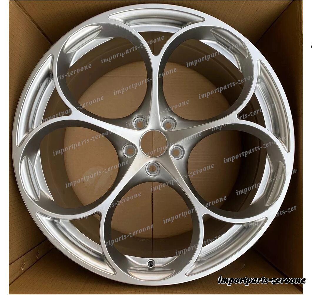 1点限り アルファロメオ 147 156 18インチ ハイパー シルバー フル　鍛造 ホイール 18x8 4 個セット　-BRN-12679★