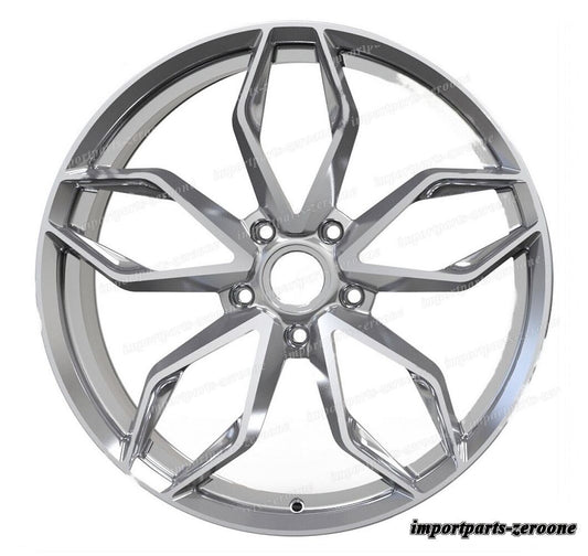 One of a kind 21" Silver H Style Wheels 21x9 21x10 Set of 4 Forged -BRN-12176★ 