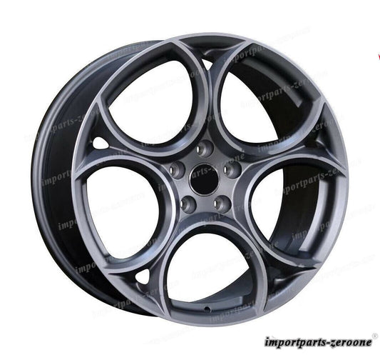 1点限り 18インチ ホイールセット アルファロメオ GIULIETTA 18X7.5 オフセット41 グレー 　鍛造-BRN-1038★