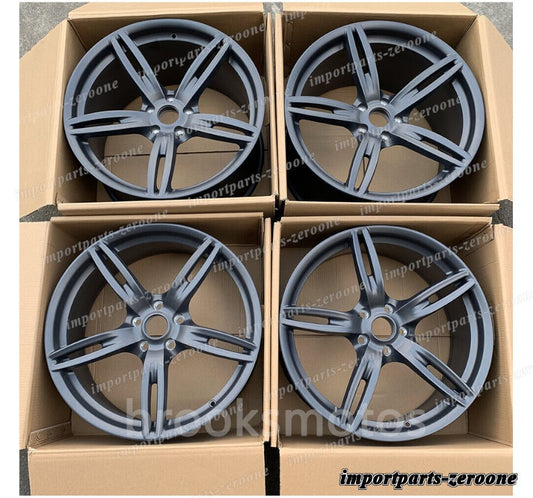 1 piece only 21" 22" SATIN GUNMETAL FULL Ferrari 458 5-Spoke Style Wheel 21x9 22x11 Forged -BRN-1130-3★ 