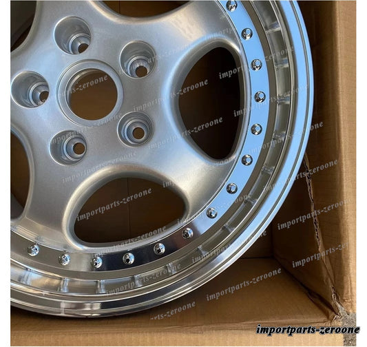 1点限り 18インチ クラシック ワイド シルバー スタイル ホイール ポルシェ 911 964 18x8 18x9.5用　鍛造　-BRN-12692★