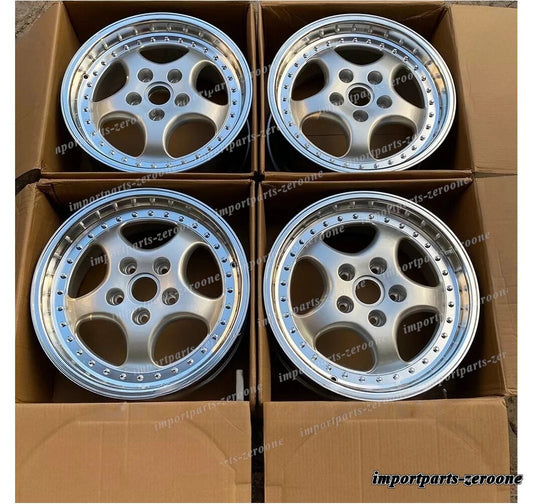 1点限り 17インチ 鍛造クラシック ワイド シルバー スタイル ホイール 1981-1986 ポルシェ 944　鍛造　-BRN-12696★