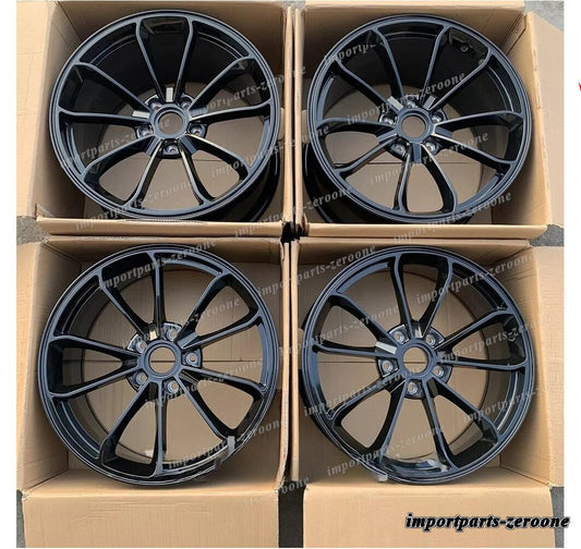 1点限り 20インチ 21インチ 新品 グロス ブラック スタイル 鍛造 ホイール ポルシェ 997 911 ターボ S　-BRN-12614　鍛造　★