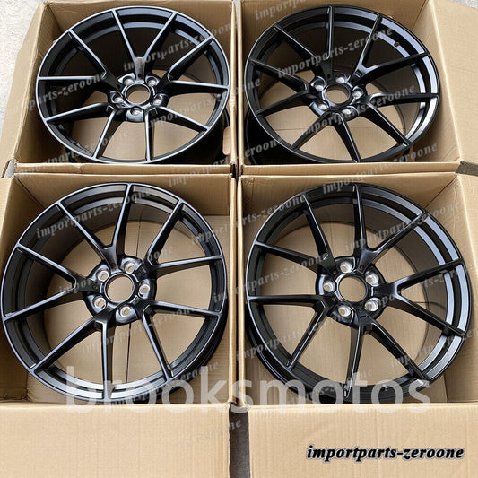 1点限り 19インチ20インチ　マットブラック　ホイール　 BMW F82 F83 M4 763 5X120 　４本セット　鍛造　-BRN-11497-2★