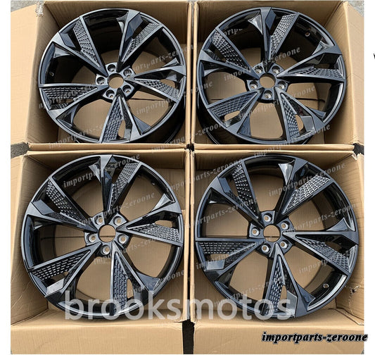 1点限り 21インチ RS7 ブラック フルスタイル ホイール アウディ 2007-2016 S5 2010+ RS4 RS5 21x9 　鍛造-BRN-11665★