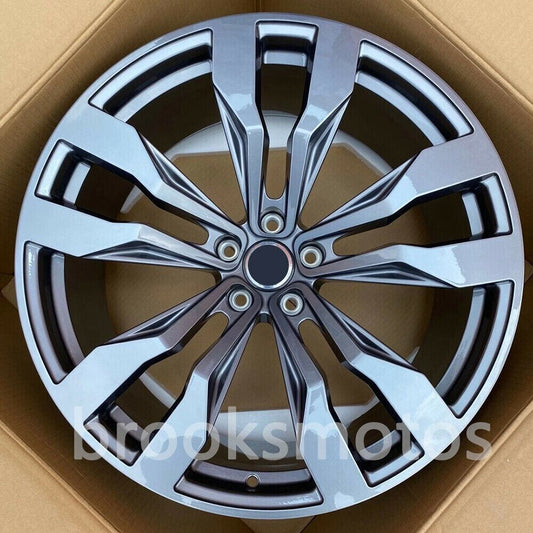 1점 한정 20인치 그레이 STYLE 휠 세트 VW TERMONT 티구안 L 20X8.5 5X112 오프셋 35 단조-BRN-1122★ 