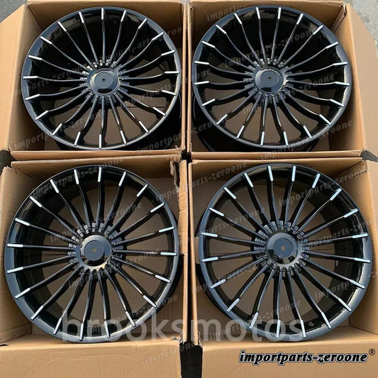 20インチB7 スタイルブラックスクエアホイールテスラモデルs 20x9  LI-1231