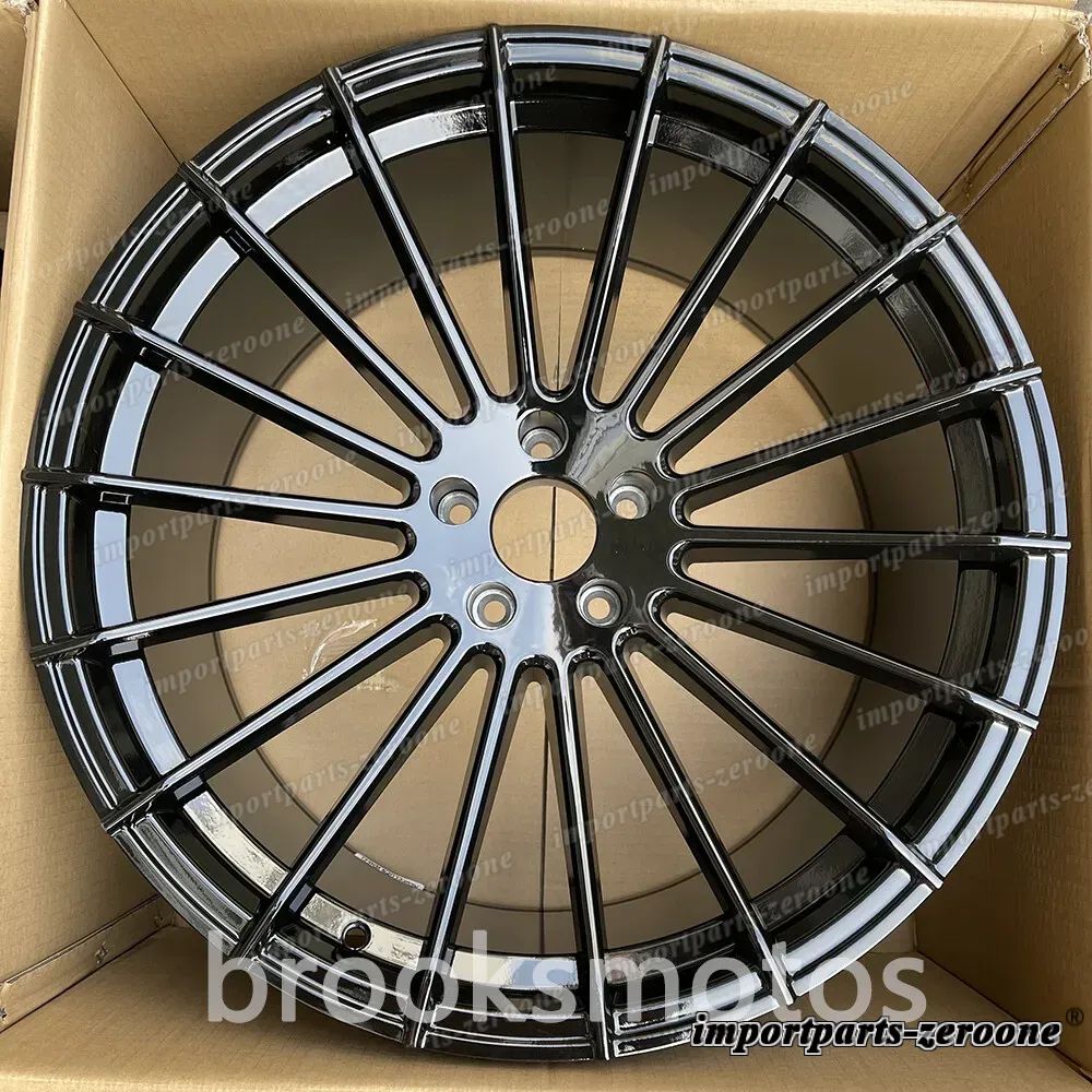 22インチHMスタイルグロスブラックホイールクアトロポルトgts 22x9.5 22x11 4 本セット LI-1247