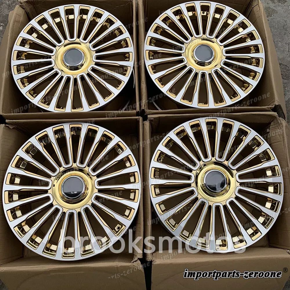 20インチ クローム ゴールド M スタイル ホイール  キャデラック DTS 20x9 オフセット38  LI-1293