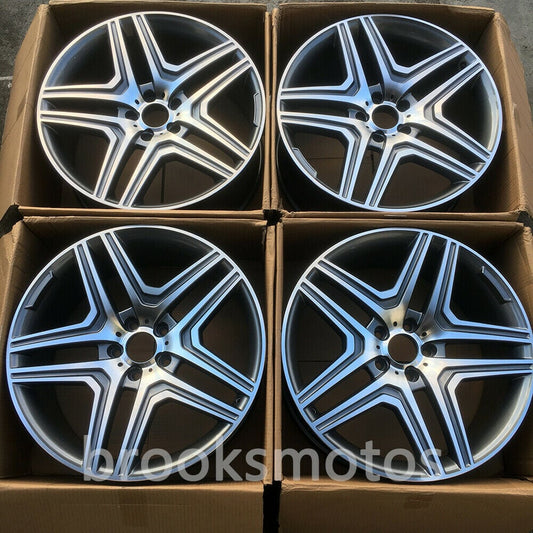 메르세데스 벤츠 W166 W167 X166 GLS GL MLGLE 22 인치 트윈 스포크 휠 BRN-1336