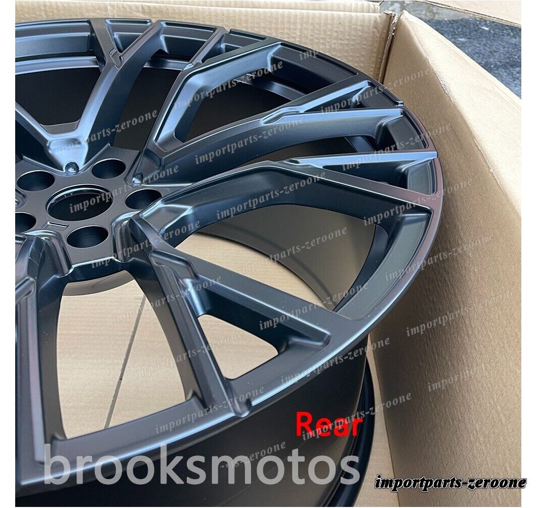 22インチ NEW STYLE SATIN BLACK WHEELS RIMS FIT BMW X5 E70 F15 X6 E71 F16 809 5X120　-