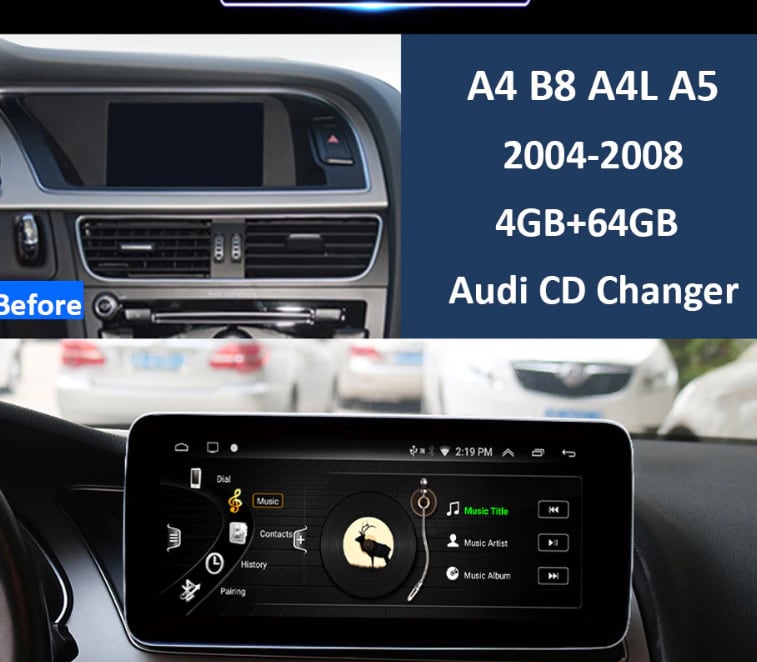 アウディ　A4　B8　A5　2004-2008　アンドロイドナビ　CD CHANGER　タイプのみ適合