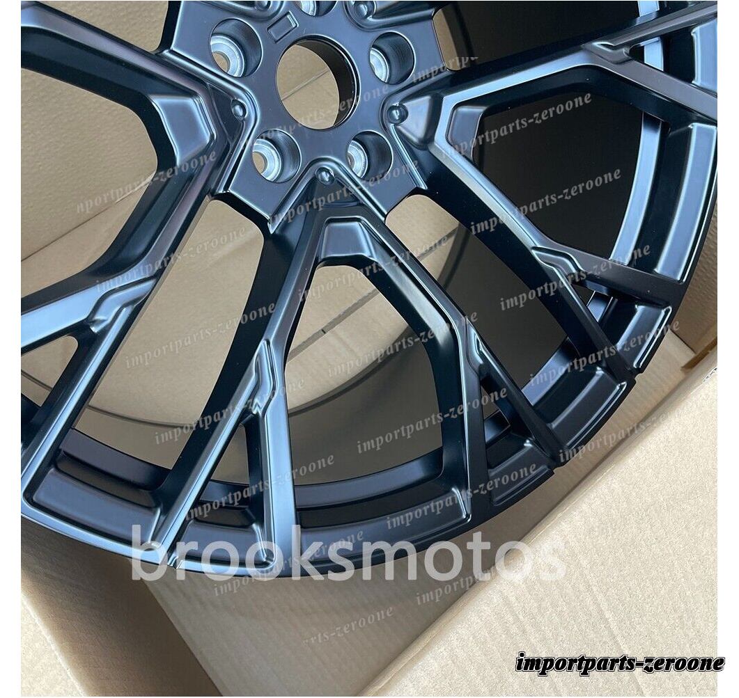 22インチ NEW STYLE SATIN BLACK WHEELS RIMS FIT BMW X5 E70 F15 X6 E71 F16 809 5X120　-