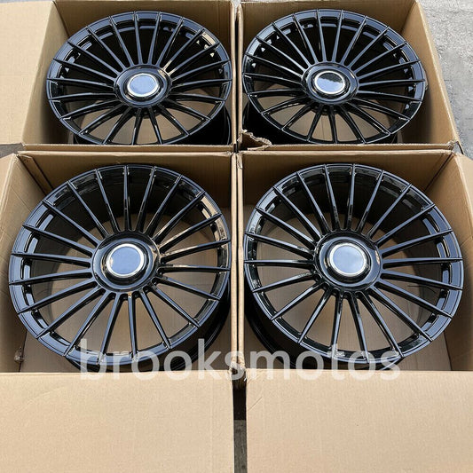 24インチ グロスブラックスタイル鍛造ホイール　ロールスロイス　ゴーストレイトダウン BRN-1989