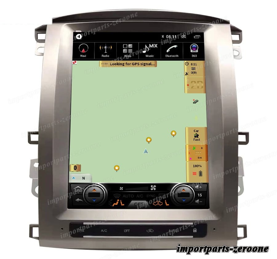 12.1インチ　トヨタ　ランドクルーザー　2006-2011　LC100　 　アンドロイドナビ　アンドロイド10　バックカメラセット-AUC-1055