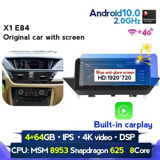 BMW X1 E84 2009-2015 アンドロイドナビ 64G ビルトイン CARPLAY WITH ORIGINAL SCREEN　　-YA-1125