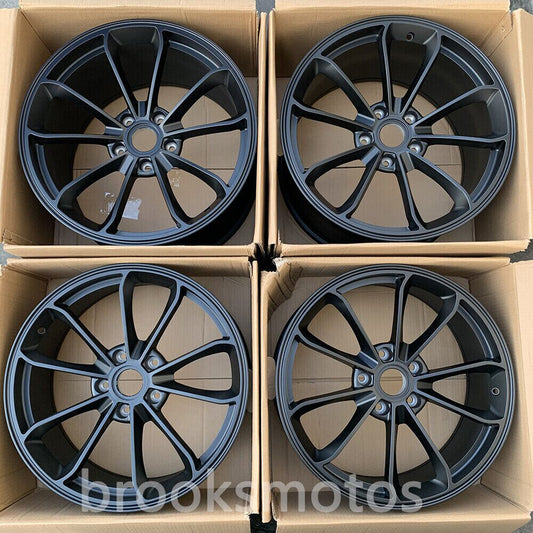21" NEW Satin Black GT 4 Style Forged Wheels for Porsche Macan 21X9.5 21X10 BRN-1687