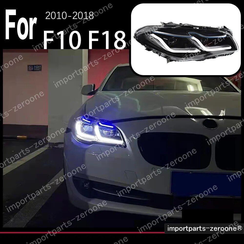 BMW　５シリーズ　F10　F11　F18　アップグレードヘッドライト　左ハンドル用　2010～2013 HALOGEN　-HAD-1053