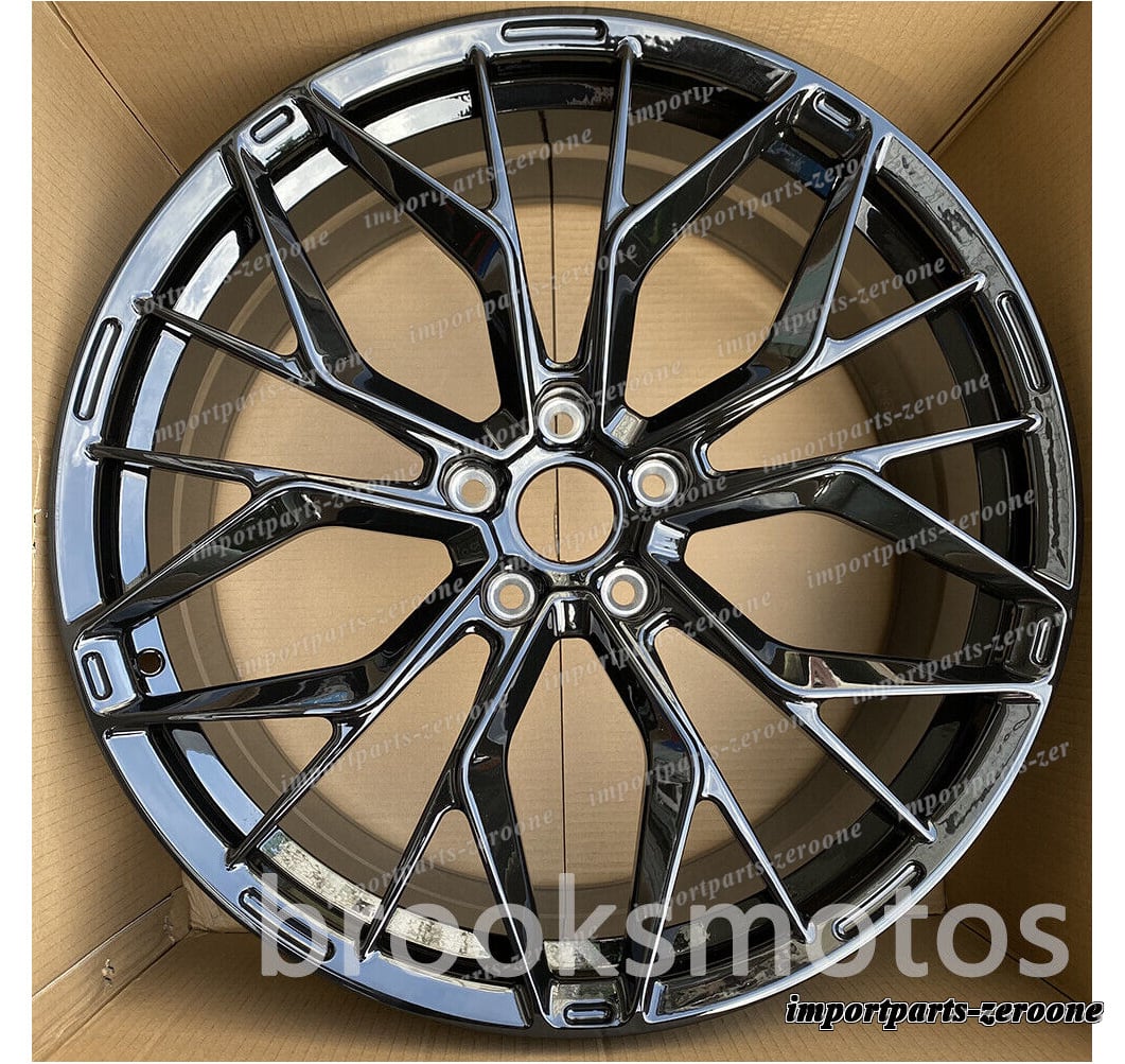 21インチニュースタイル ブラック スタッガー  ホイール  21X 9　FORGED　4本セット　-