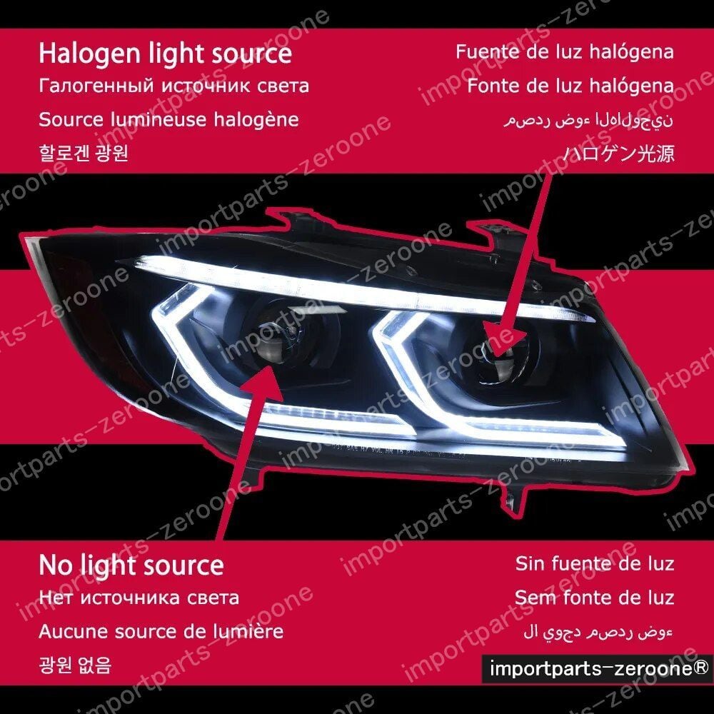 BMW　３シリーズ　E90　 2005～2012　アップグレードヘッドライト　ORIGINAL HALOGEN　2009～2012　-HAD-1049