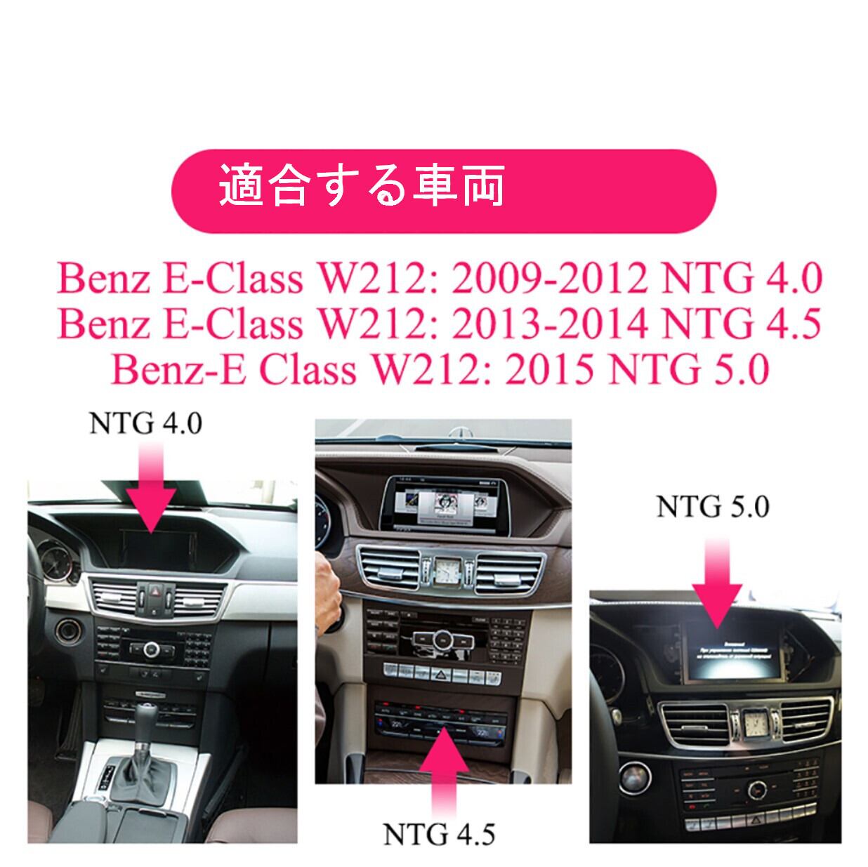 ベンツ E CLASS W212 2009-2015　アンドロイドナビ　ANDROID10.0　NTG 4.5 LHD 12.3''