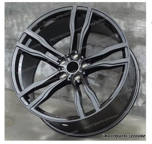 Limited quantity, 22 inch wheels, gloss black, set of 4, for BMW X5, X6, F15, F16 - HU-1045★